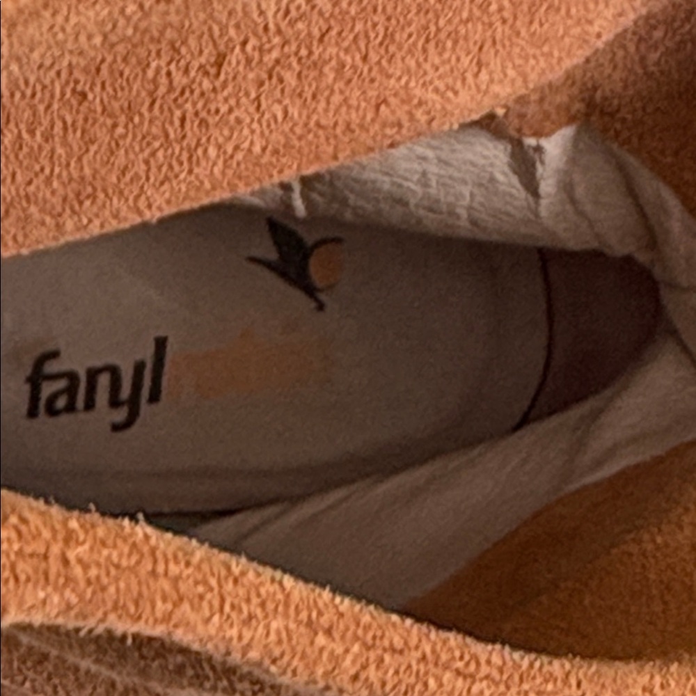 farylrobin Anthropologie Tan Suede Slouchy Foldover Heeled Ankle Boot Size 8 - Picture 7 of 15